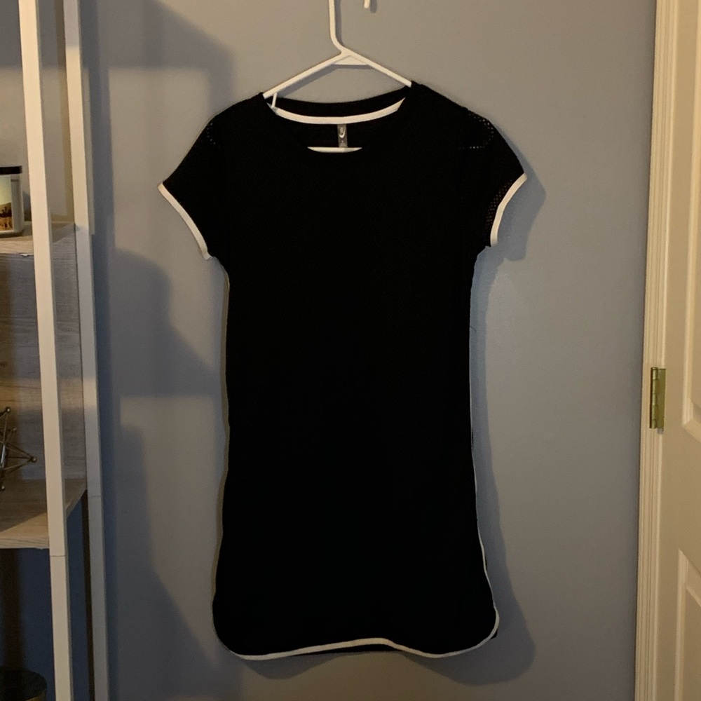 jersey material black dress size small